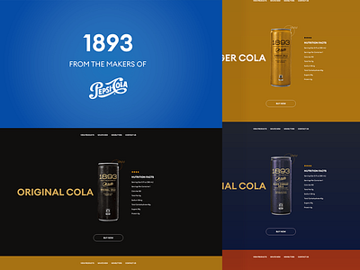 pepsi 1893 website parallex animation animation design illustration ui ux