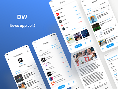 Daily world news app Vol.2 app design ui ux