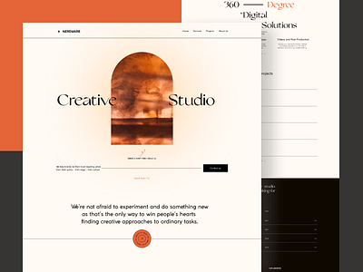 Nerdware Creative Studio Landing page design branding ui ux we web