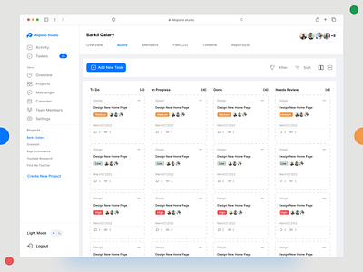 Task Management Dashboard  (Board Light)