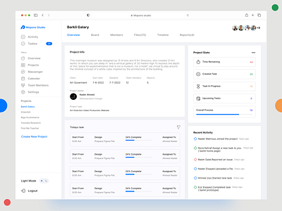 Task Management Dashboard (Overview Light)