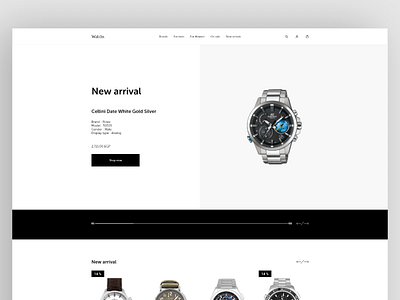 Watches website design ui ux web