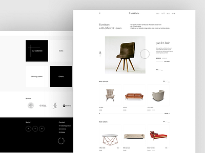 Furniture design ui ux web
