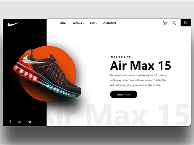 Nike Shoe Page Design