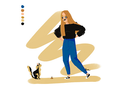 #6hexcodes me&my cat 6hexcodes cat drawing illustration poop