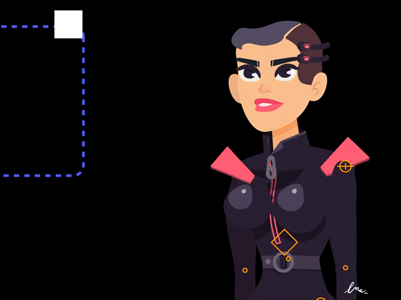Cyber Jane | 2.5d head movement 2.5d 2d animation 2dcharacter aftereffects animation character animation characterdesign cyber cyberpunk headrotation illustration joysticksnsliders