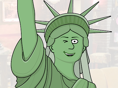 Statue Of Liberty green liberty statue wink