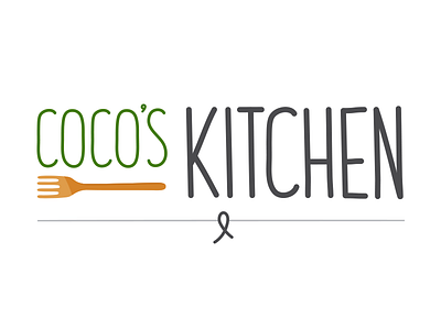 Coco’s Kitchen coco food fork handwriting hungry kitchen