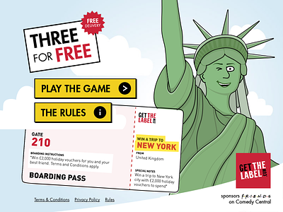 Three For Free app competition facebook liberty ticket