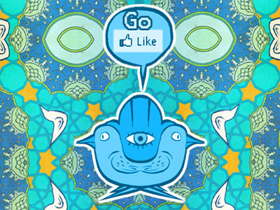 Go LIKE design icon illustration pattern
