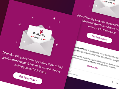 Pulsr Email Invite email email design envelope evite invite newsletter pulsr template