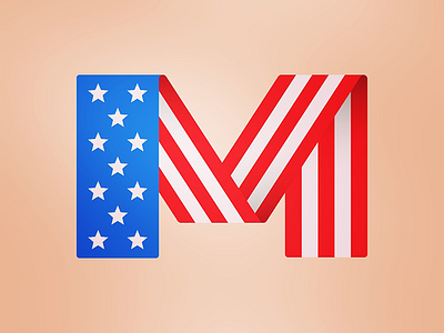 36 Days of Type: M 36 days of type 36days m 36daysoftype america flag letter lettering m merica stars and stripes typography usa