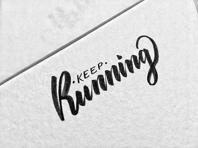 Keep Running caligraphy caliography font keep run running type typo typography