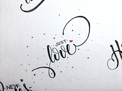 Love caligraphy font love marker type typo typography