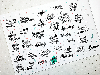 Cheers calligraphy christmas draw font holiday newyear type typo typography