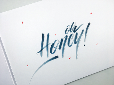 Oh Honey! art brush caligraphy color font marker type typo typography