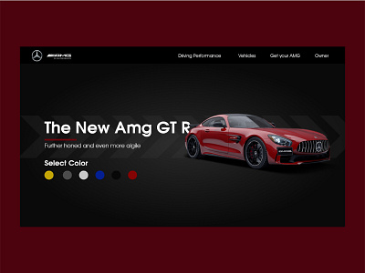 Mercedes AMG GT R Home Page animation app branding design flat icon identity illustration illustrator ios lettering logo minimal type typography ui ux vector web website