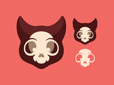 Cat skull logo design