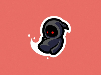 Ghost Reaper art creative cute cute illustration dark design esports ghost graphic design grimreaper halloween illustration illustrator logo mascot logo photoshop reaper red eye scary vector