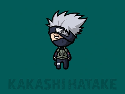 Kakashi Hatake anime art cartoon cartoon character character creative cute cute art design esports flat graphic design illustration illustrations kakashi logo mascot logo naruto ninja photoshop