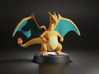 Charizard Model 3d art artist blender blender3d c4d charizard cool creative cute design dragon graphic design illustration logo model pokemon pokemongo scene ui