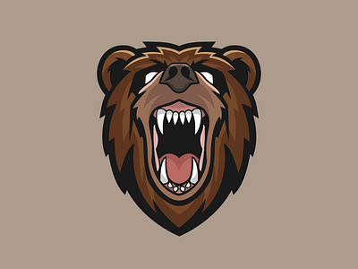 Bear Mascot Logo adobe art branding creative cute animal design esports flat graphic design illustration illustrator logo logotype mascot logo minimal photoshop ui ux vector website
