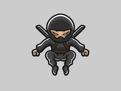 Ninja Illustration adobe app art branding creative design drawing flat graphic design icon illustration illustrator logo mascot logo minimal ninja ui ux vector website