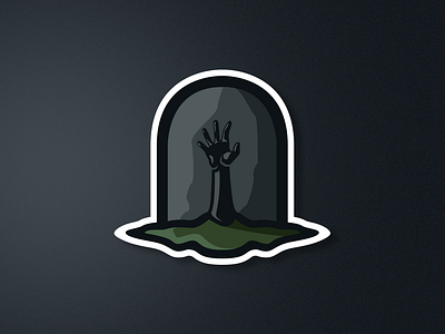 Gravestone Mascot Illustration