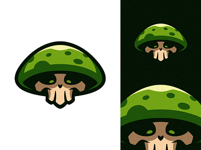 Skull Mushroom Illustration