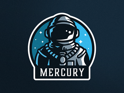 Astronaut Mascot Logo art artist astronaut blue creative design esport logo esports graphic design illustration illustrator logo logo design mascot logo mercury photoshop spaceman ui vector web