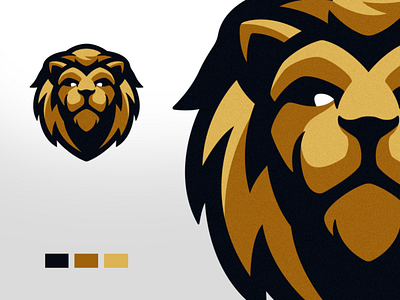 Lion Illustration app art artwork branding character creative design drawing graphic design illustration illustrator lion logo logodesign mascot photoshop shield ui vector yellow