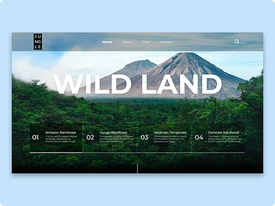 Travel to wild land design front end page design ui ui ux ui design uidesign ux web web design webdesign website design