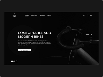BIKE STORE bicycle bike cycles front end frontend shop store store design ui uiux ux web design web shop web store webdesign website