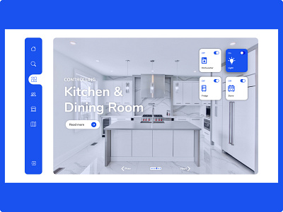 Smart home - daily design blue dailyui design front end frontend kitchen liquid smart smarthome smarthouse store ui ui design uidesign uiux ux web design webdesign