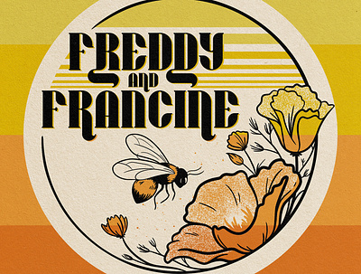 Freddy & Francine band logo band merch band tee bee flowers