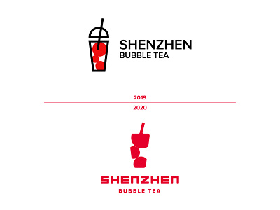 Shenzhen Bubble Tea - Revisited brand identity branding design drink logo logo design red redesign tea