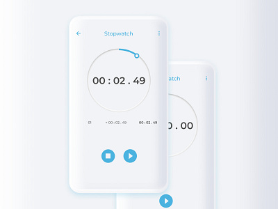 DailyUI 014 014 dailyui design design app figma mobile stopwatch ui