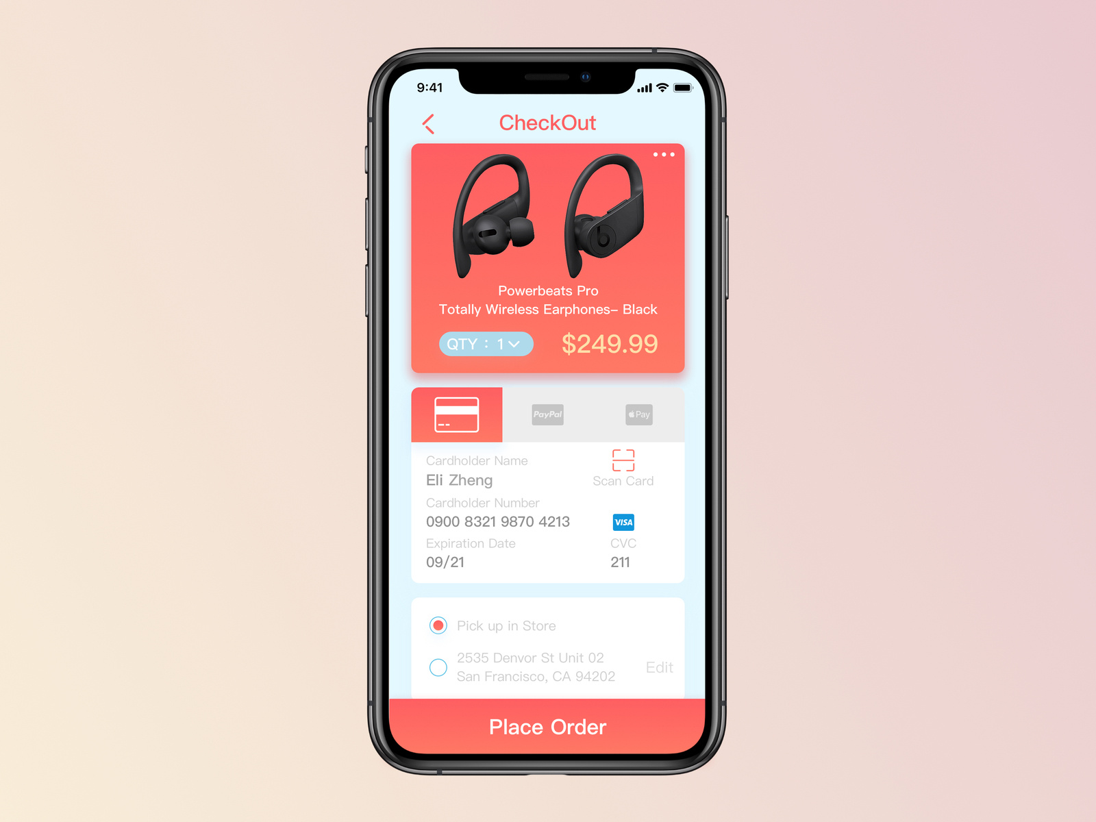 Daily UI #2 - Checkout by Eli Zheng on Dribbble
