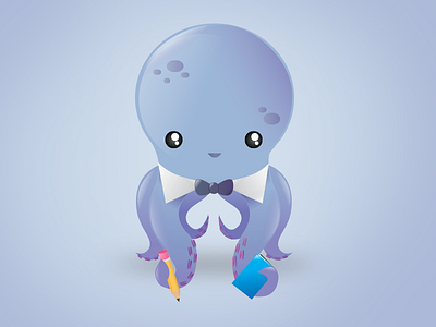 Professional Octopus Mascot branding cute kawaii logo marine mascot ocean octopus professional sea squid