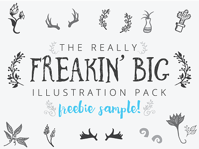 [Freebie] The Freakin' Big Illustration Pack Sample