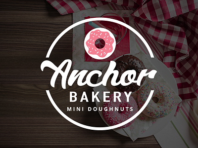 Anchor Bakery Mini Doughnuts Logo Design