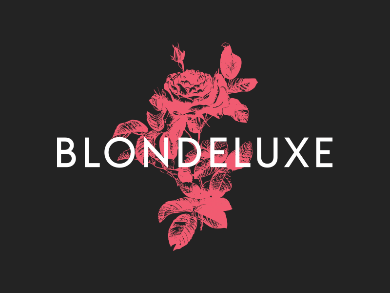 Blondeluxe Branding black branding floral logo pink rose