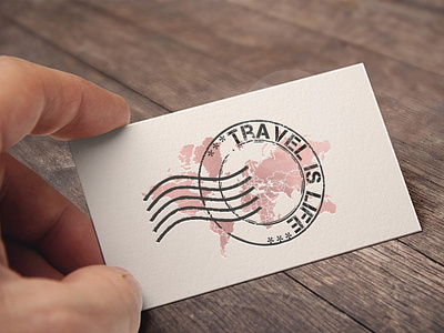 Logo "Travel is life" adobe illustrator cc design logo maps travel vector