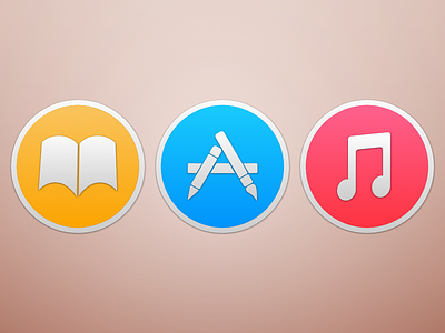 Yosemite Icons ibooks appstore itunes icon osx sketchapp sketch