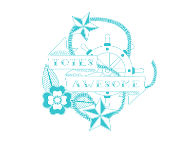 Totes Awesome nautical tattoo star flower sketchapp sketch