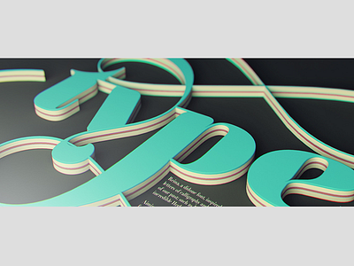 Reina Type 3d cinema 4d photoshop reina typeface