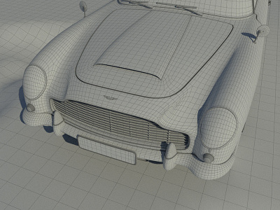 Aston Martin DB5 Arnold Renderer arnold render cinema 4d wireframe