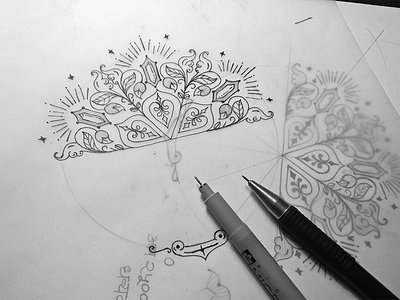 WIP illustration for a "thank you" card illustration indian rice