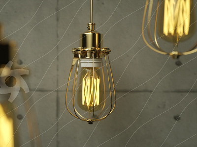 Edison Lamp 3d‬ lamp light metal octane octanrender render vintage wip ‪‎cinema4d‬