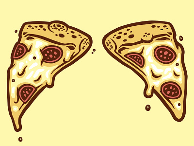 ‘Pizza-Kini’ bikini illustration ink pizza vector